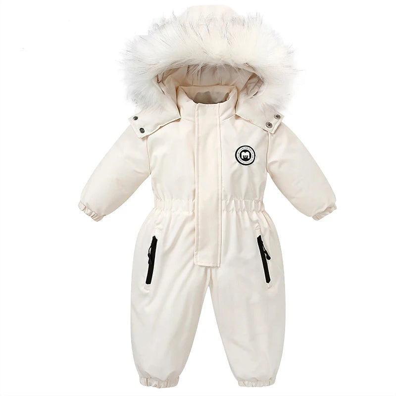 Combinaison Hiver Bébé -30° C™ – Salopette Épaisse Imperméable avec Capuche pour Garçons et Filles