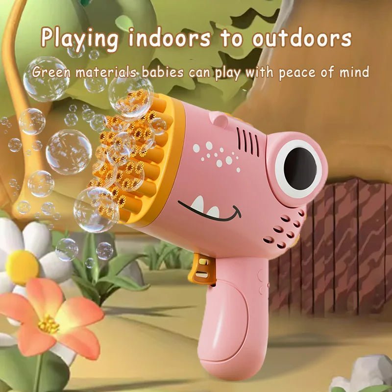 🦖 Pistolet à Bulles Dinosaure 40 Trous – Jouet à Bulles Électrique pour Enfants™ - Planète bébé