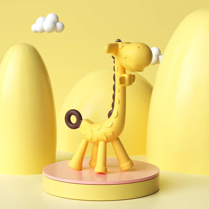 đŠđ Anneau de Dentition Girafe â Silicone Alimentaire â Jouet de Dentition Mignon pour BĂ©bĂ©âą