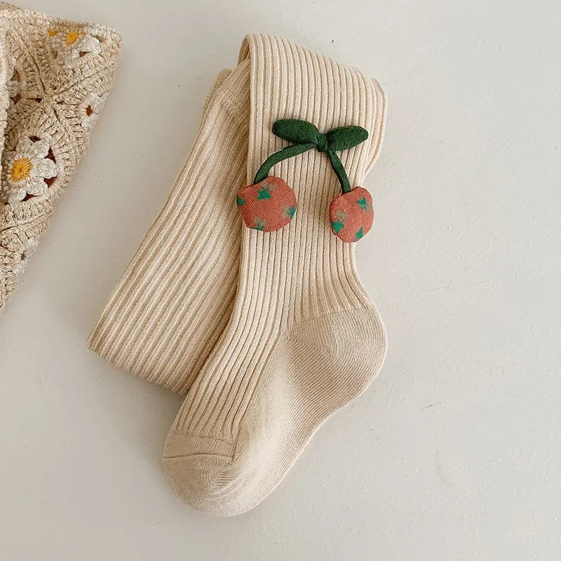 Collants Fille XUNYI – Coton Doux avec Accessoires Cerise