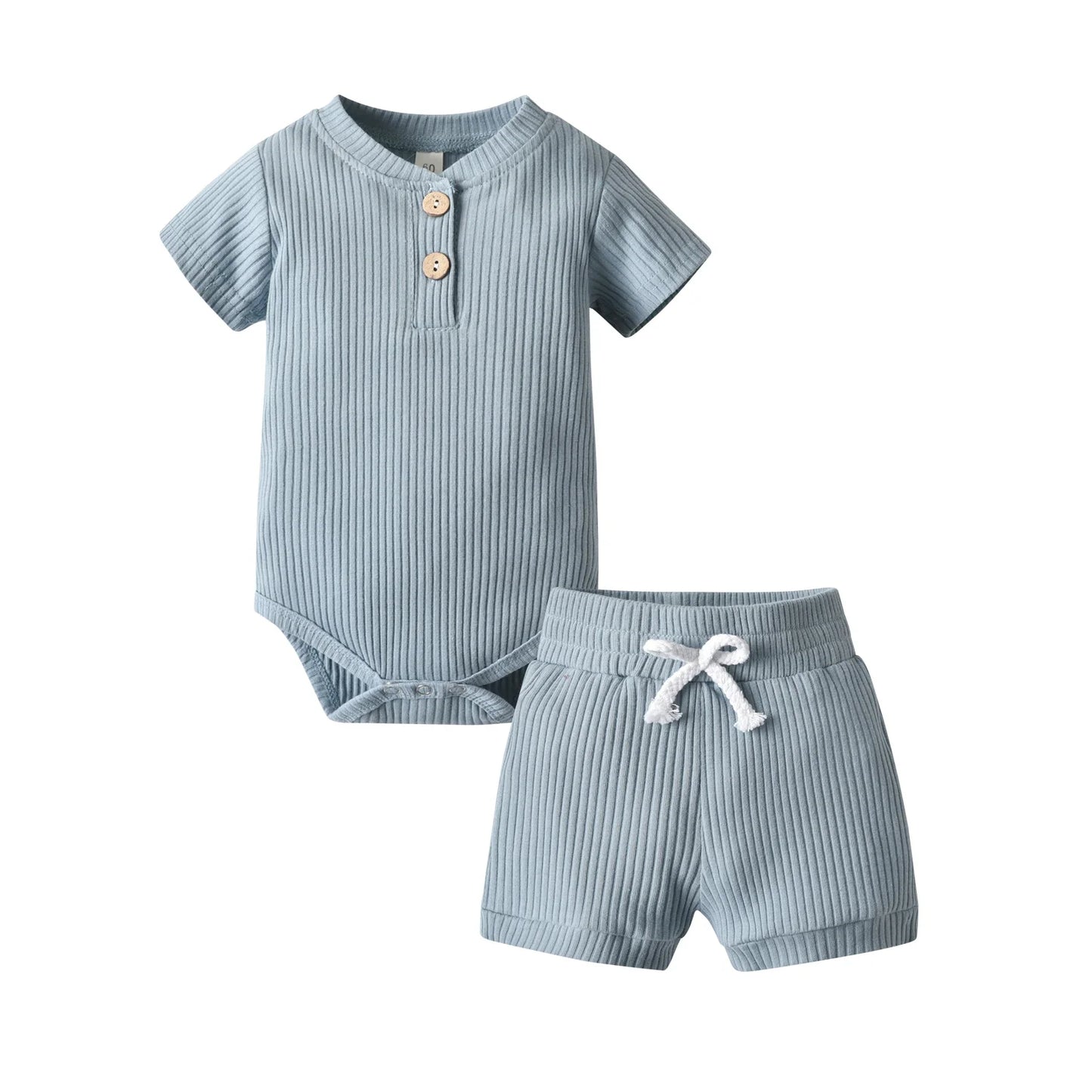 đ¶âš Ensemble Estival BĂ©bĂ© Garçon â KuKitty | Haut & Short en Coton TricotĂ© | Look Casual Chicâą - PlanĂšte bĂ©bĂ©