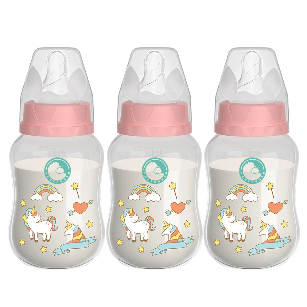 đŒ Lot de 3 Biberons Dr.Isla â 150/240ml â Large Goulot â Sans BPA â TĂ©tine DĂ©bit Moyen â Motifs BĂ©bĂ©âą