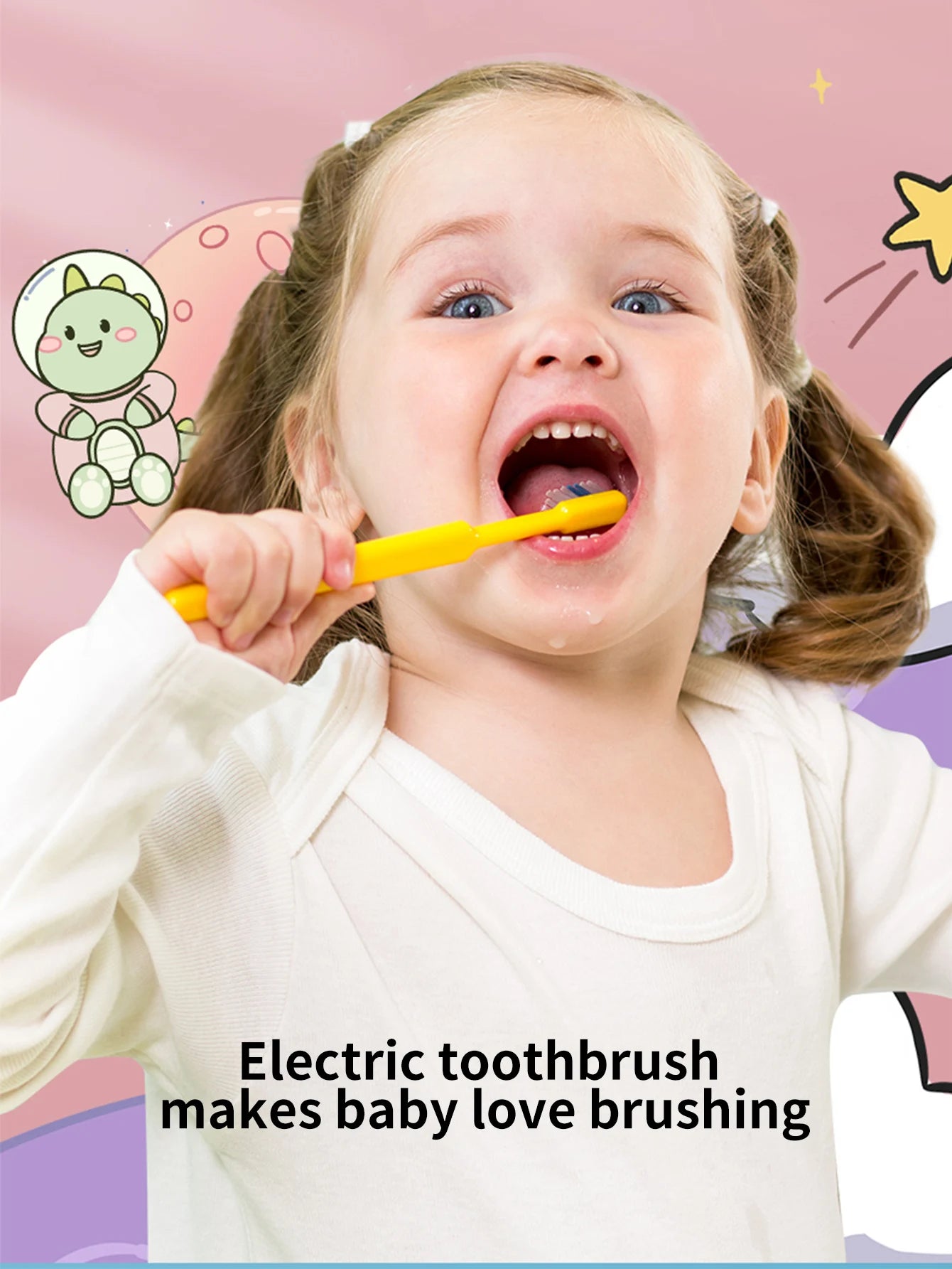 Brosse à Dents Électrique Enfant – Ultra - Doux & Nettoyage Ludique (Sans Pile)™ - Planète bébé