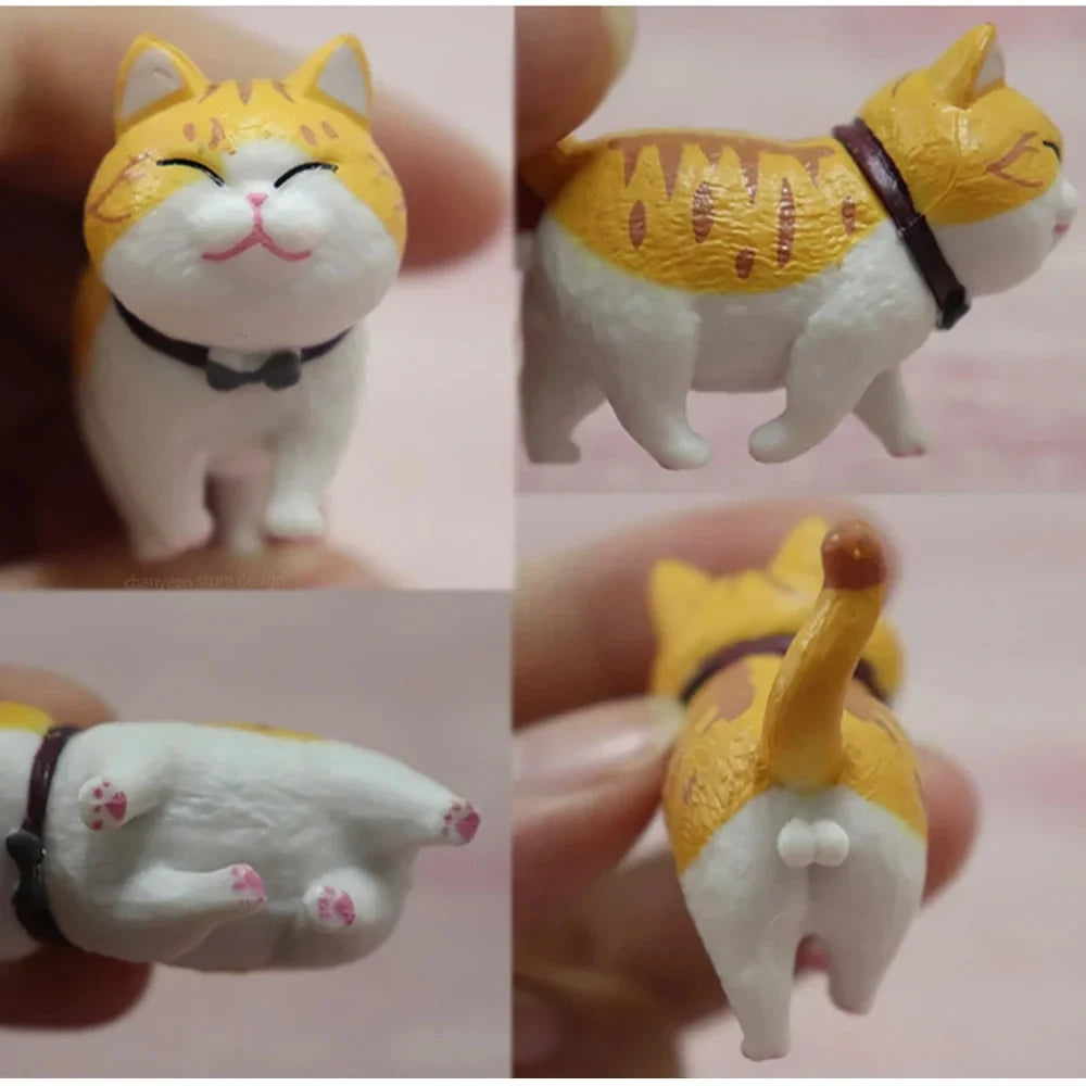 Lot de 9 Figurines Chat Kawaii avec Clochette