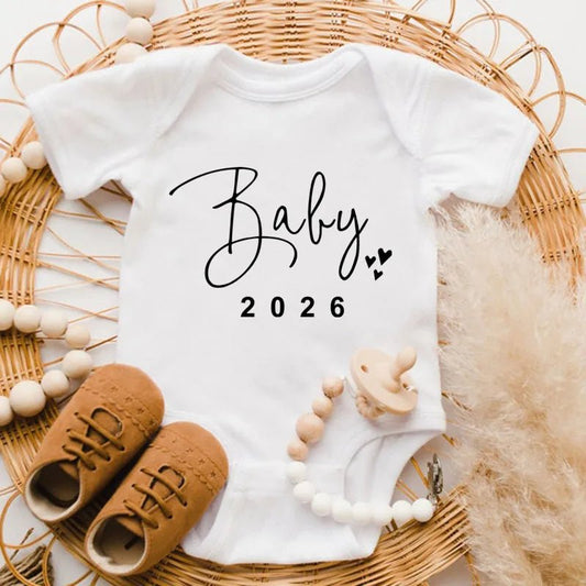 👶🎉 Body Bébé Été – Annonce Grossesse “Baby 2026” – Coton Doux à Manches Courtes™ - Planète bébé