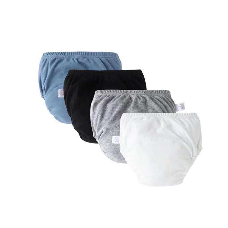 4PCS Pure Plain Solid Color Soft Baby Boys Girls Toddler Training Pants Toilet Pee Potty Learning Underwear Cotton Diaper™ - Planète bébé