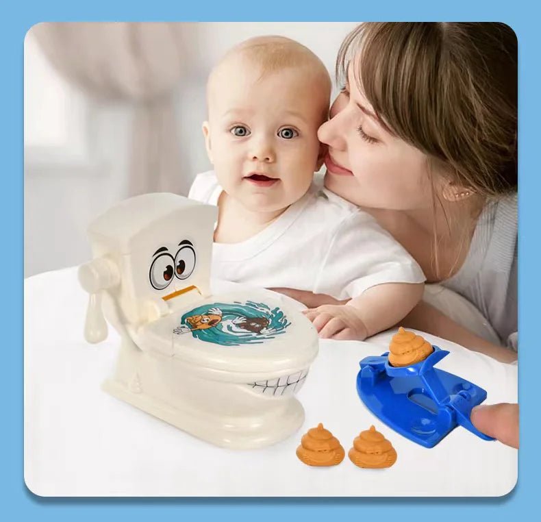 Mini Jeu de Toilette Catapulte – Jouet Anti - Stress Amusant à Deux – Jeu de Lancer de Caca – Tabletop Battle pour Enfants et Adultes® - Planète bébé