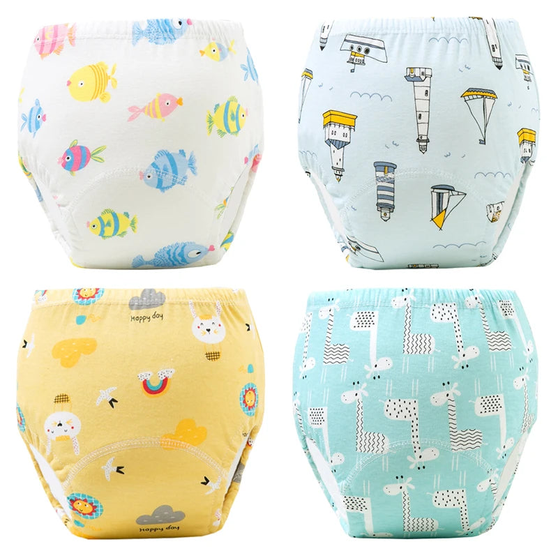 đ©Čđż Lot de 4 Culottes dâApprentissage ImpermĂ©ables BĂ©bĂ© â Coton Ăcologique â RĂ©utilisables & Ultra Douces â 12 Ă 20 kg â Mixteâą - PlanĂšte bĂ©bĂ©