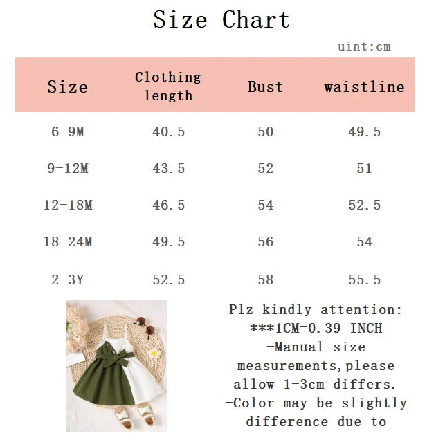 Robe Bébé Fille d’Été à Bretelles – Patchwork Color Block & Style Casual™