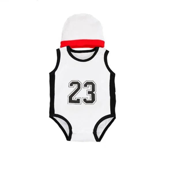 đ Barboteuse BĂ©bĂ© ĂtĂ© sans Manches â Style Sporty & Chapeau Assorti â EMPMOKEYâą - PlanĂšte bĂ©bĂ©