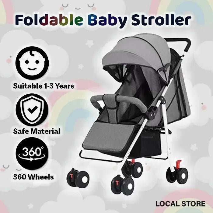 ✈️ Poussette Bébé Ultra - Légère – Compacte & Compatible Avion – Position Allongée – Pliable en Un Clic™ - Planète bébé