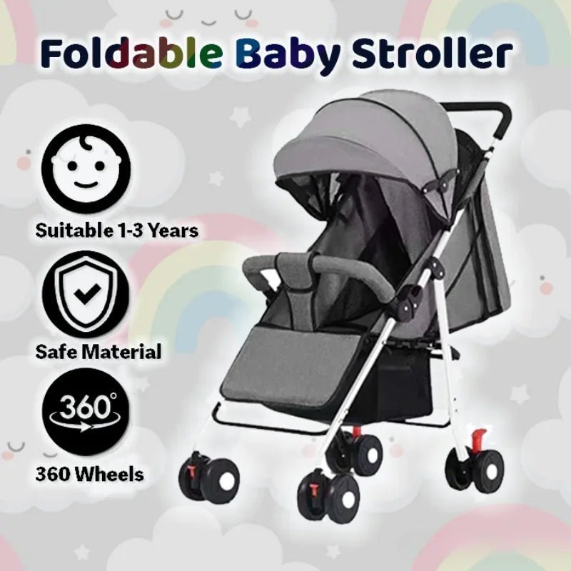 ✈️ Poussette Bébé Ultra - Légère – Compacte & Compatible Avion – Position Allongée – Pliable en Un Clic™ - Planète bébé