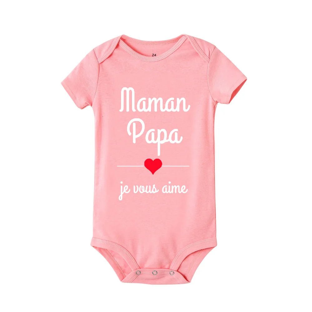 Maman Papa Je T'aime Body Bébé Fête des Mères et des Pères Nouveau-né Garçons & Filles™ - Planète bébé