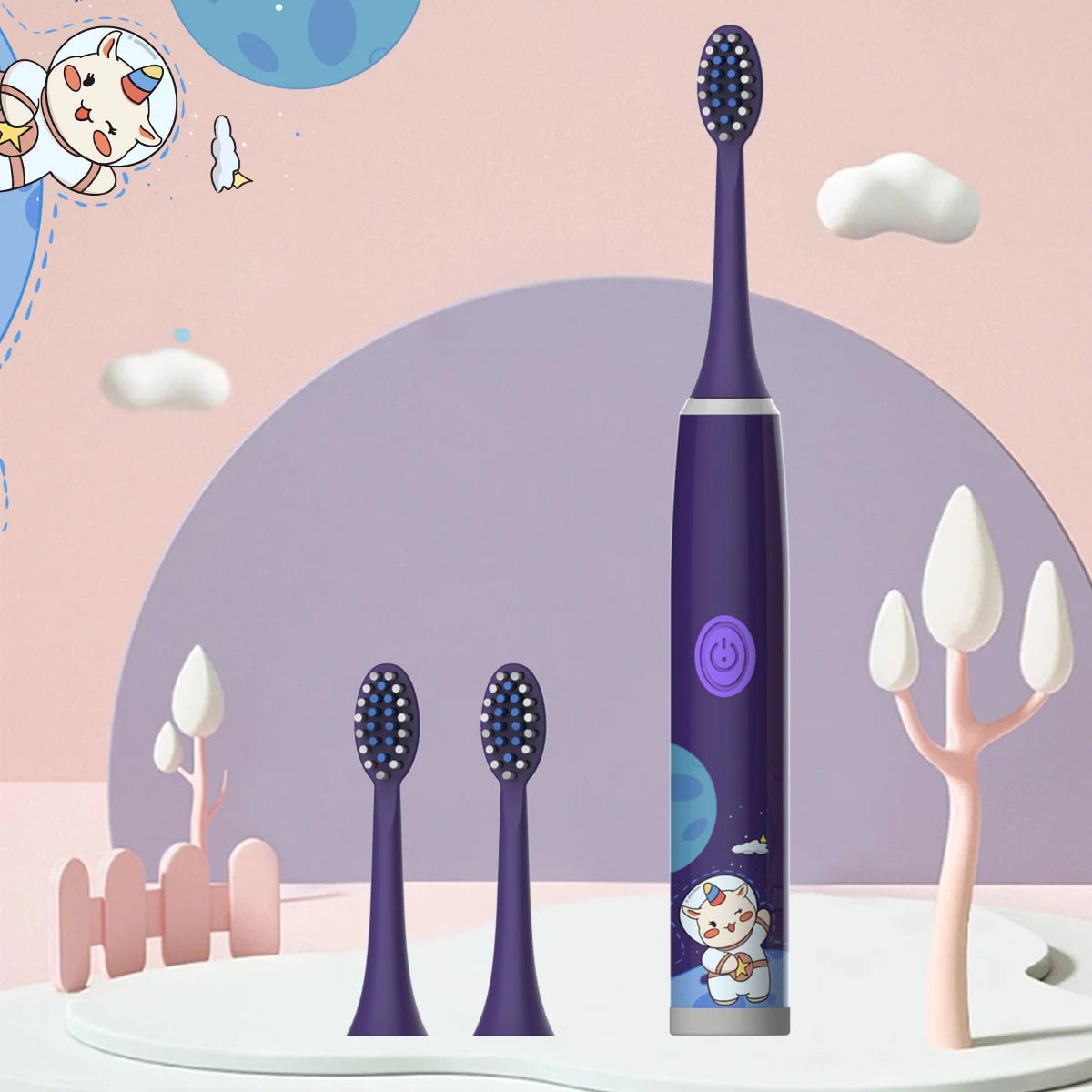 Brosse à Dents Électrique Enfant – Ultra - Doux & Nettoyage Ludique (Sans Pile)™ - Planète bébé