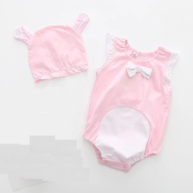 đ¶đ Ensemble Body & Chapeau pour BĂ©bĂ© â ĂtĂ© â Coton Doux â ImprimĂ© Adorable â 0 Ă 12 Moisâą