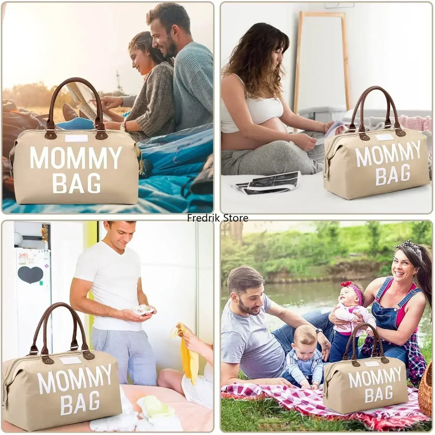 đ Mama Tote Bag â Grand Sac Ă Langer MaternitĂ© Style Hoboâą