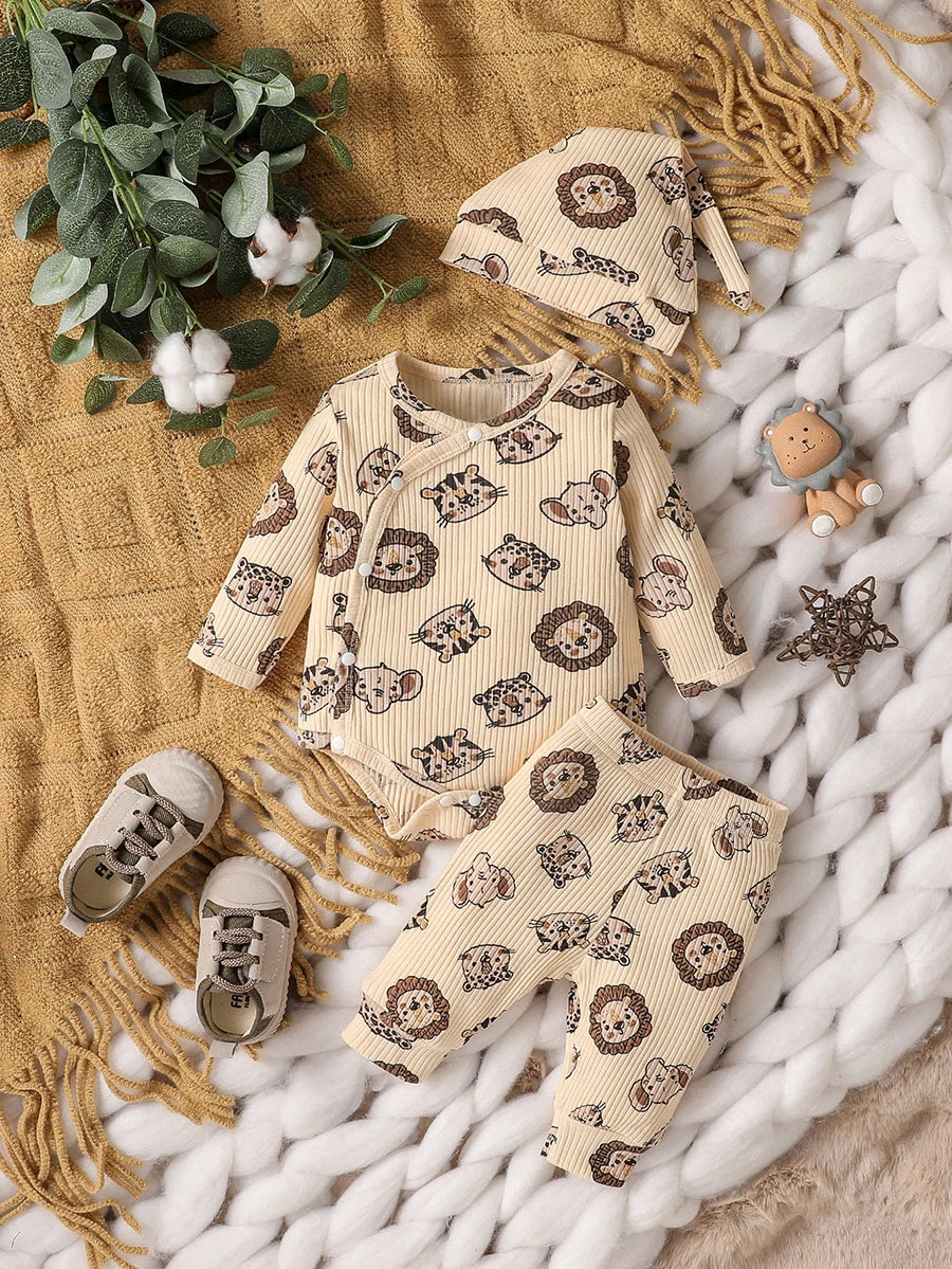 đ¶đ Ensemble BĂ©bĂ© Garçon 2 PiĂšces + Bonnet â Manches Longues â Automne | Confort Coton Douxâą