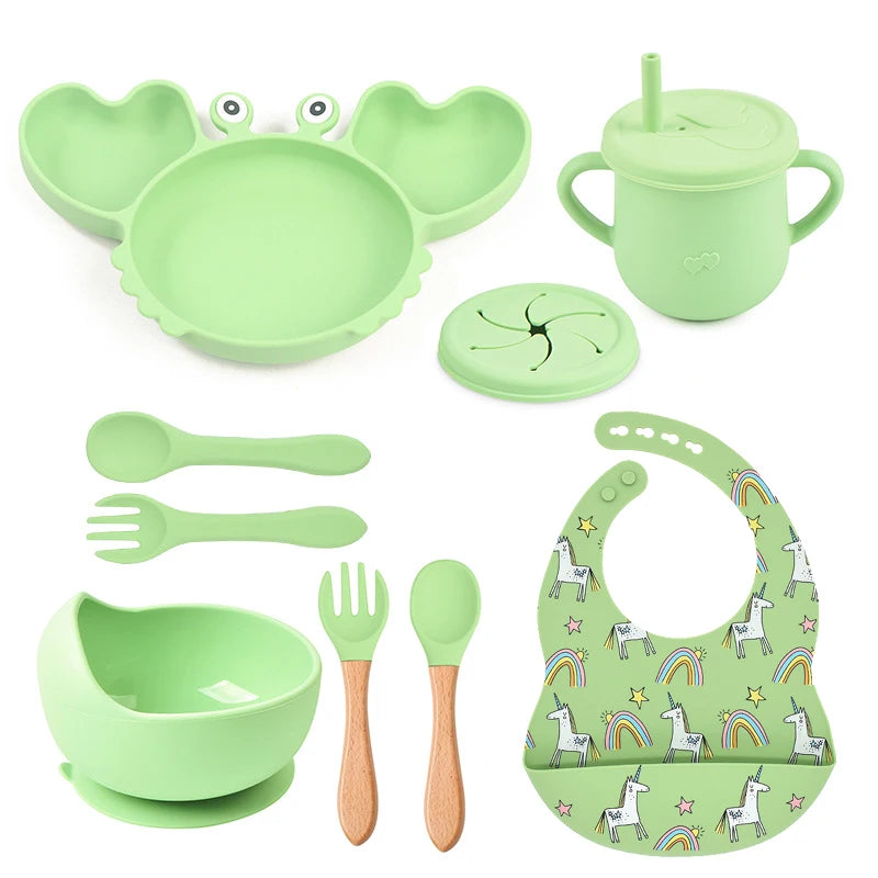 Set de Vaisselle Bébé 9 Pièces en Silicone™