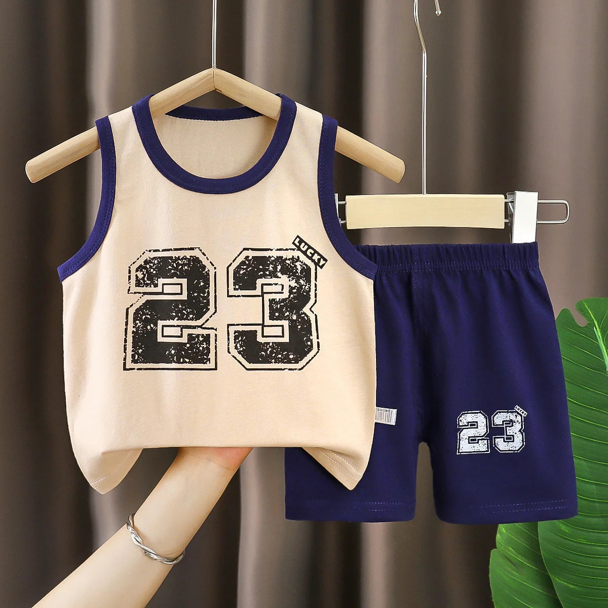 đđ Ensemble ĂtĂ© DĂ©bardeur + Short pour Enfant â Coton LĂ©ger & Motif Cartoon â Garçon & Filleâą