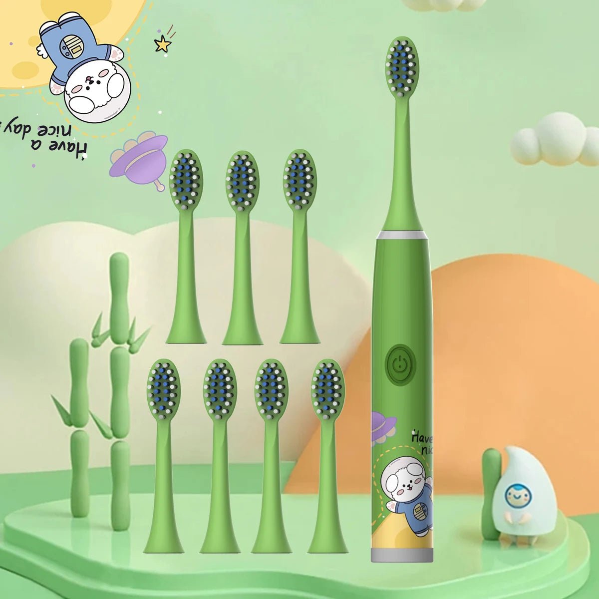 Brosse à Dents Électrique Enfant – Ultra - Doux & Nettoyage Ludique (Sans Pile)™ - Planète bébé