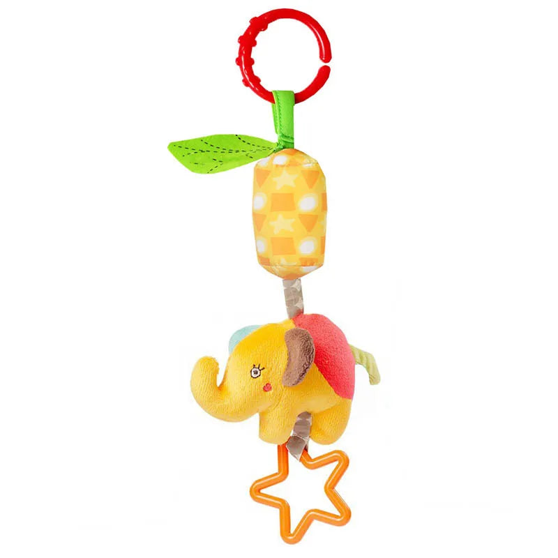 Soft Giraffe Zebra Animal Handbells Rattles Plush Infant Baby Development Handle Toys WIth Teether Baby Toy For Newborn Gifts™
