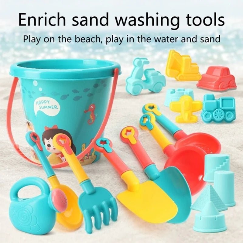 Kit de Jouets de Plage pour Enfants – Seau, Arrosoir, Pelles & Accessoires – Jeux d'Été en Plein Air - Planète bébé