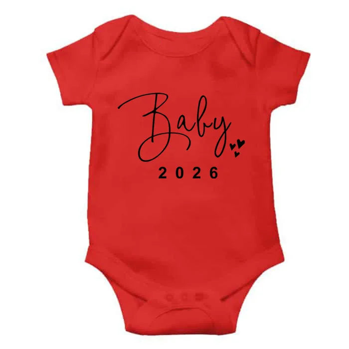 Body Bébé Été – Annonce Grossesse “Baby 2026” – Coton Doux à Manches Courtes™