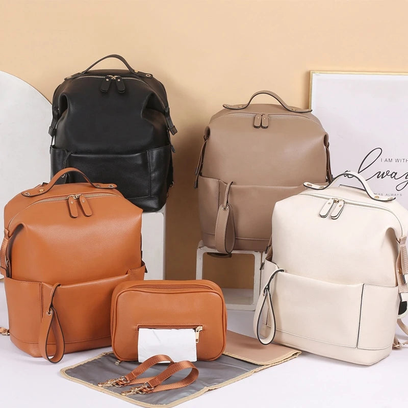 Mommy Bag – Sac à Langer Élégant en Cuir PU™