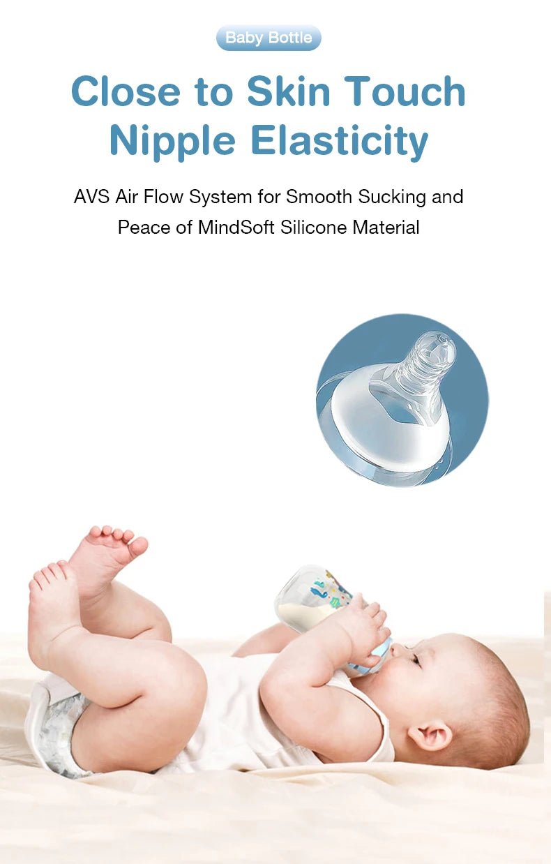 đŒ Lot de 3 Biberons Dr.Isla â 150/240ml â Large Goulot â Sans BPA â TĂ©tine DĂ©bit Moyen â Motifs BĂ©bé⹠- PlanĂšte bĂ©bĂ©