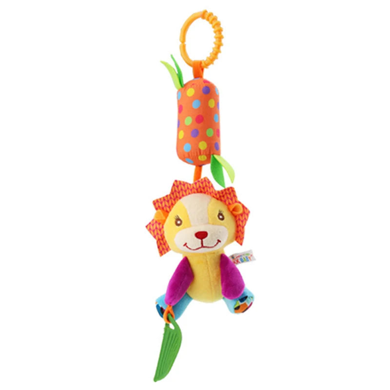 Soft Giraffe Zebra Animal Handbells Rattles Plush Infant Baby Development Handle Toys WIth Teether Baby Toy For Newborn Gifts™