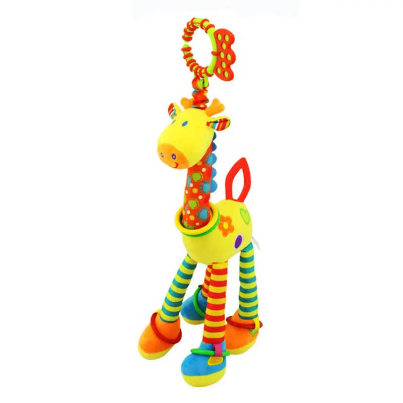 Soft Giraffe Zebra Animal Handbells Rattles Plush Infant Baby Development Handle Toys WIth Teether Baby Toy For Newborn Gifts™