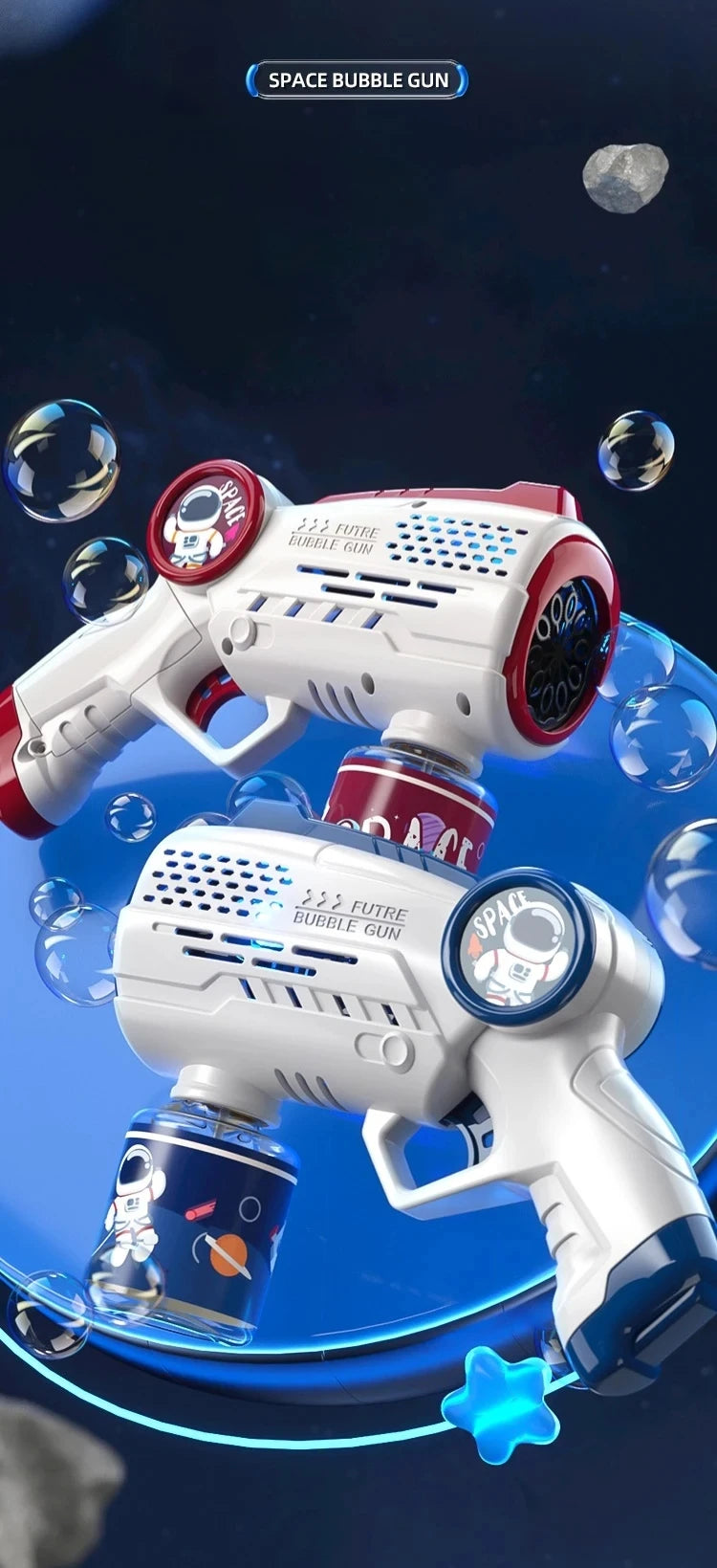Pistolet à Bulles Électrique Astronaute®