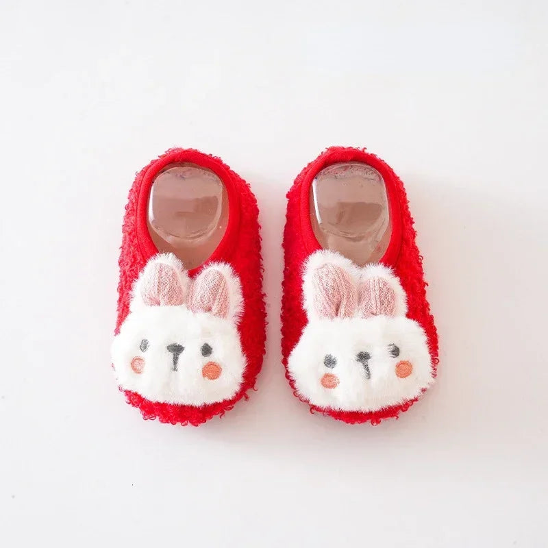 đ§žđ° Chaussons BĂ©bĂ© Hiver â Lapin Cartoon Doux & AntidĂ©rapants â 1 Ă 3 Ansâą