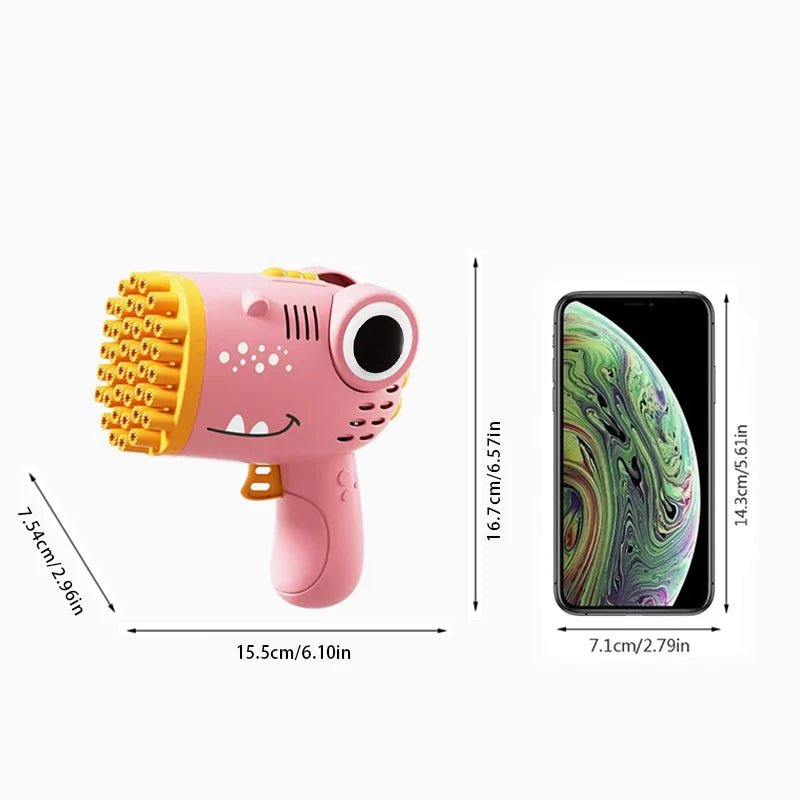🦖 Pistolet à Bulles Dinosaure 40 Trous – Jouet à Bulles Électrique pour Enfants™ - Planète bébé