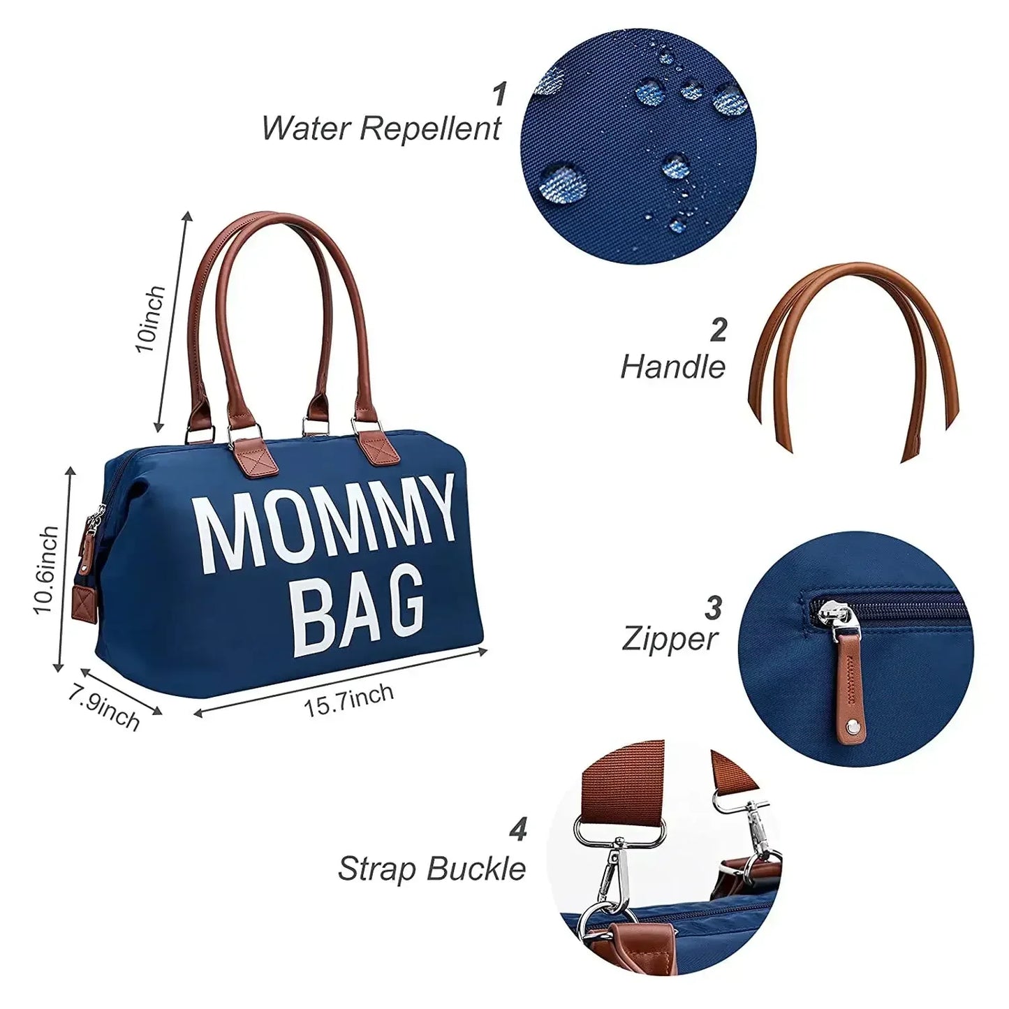đ Mama Tote Bag â Grand Sac Ă Langer MaternitĂ© Style Hoboâą - PlanĂšte bĂ©bĂ©