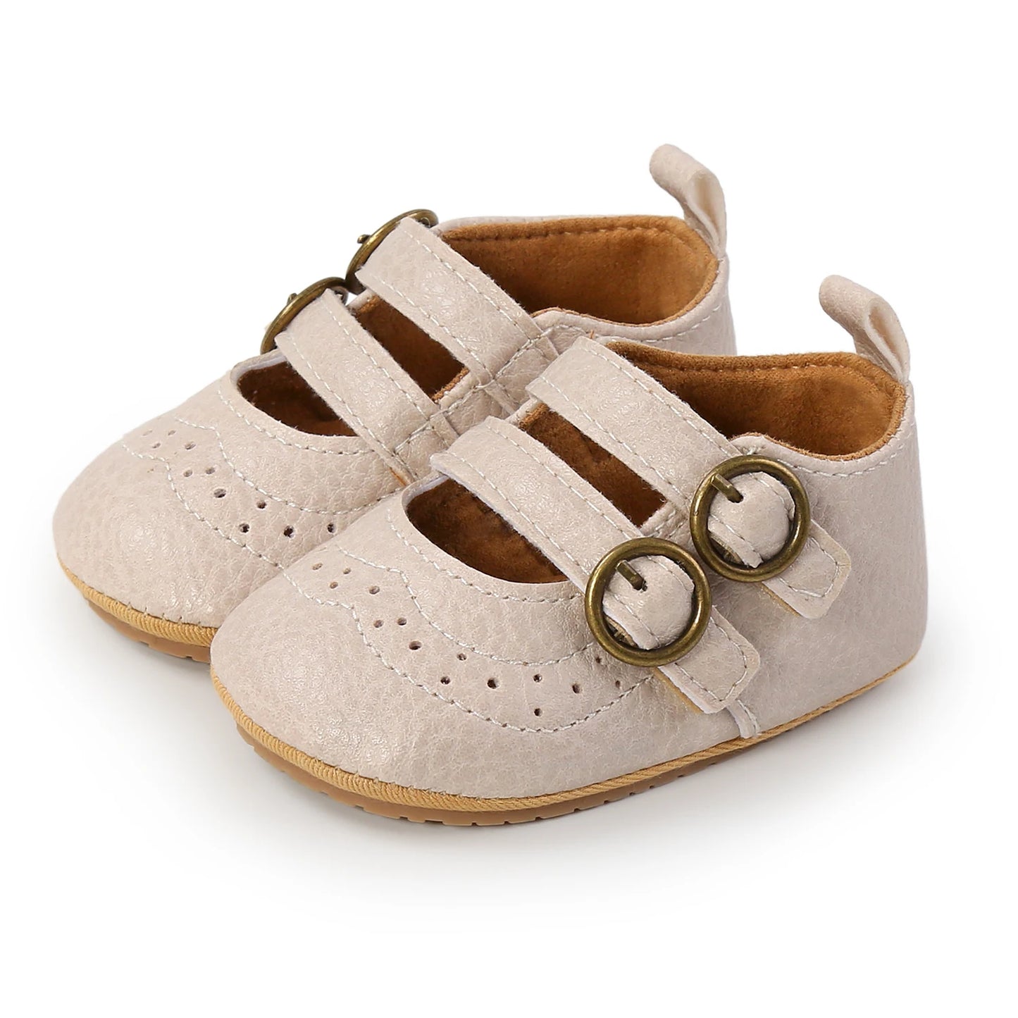 đŒ Chaussures BĂ©bĂ© en Cuir RĂ©tro â Semelle AntidĂ©rapante â Meckiorâą