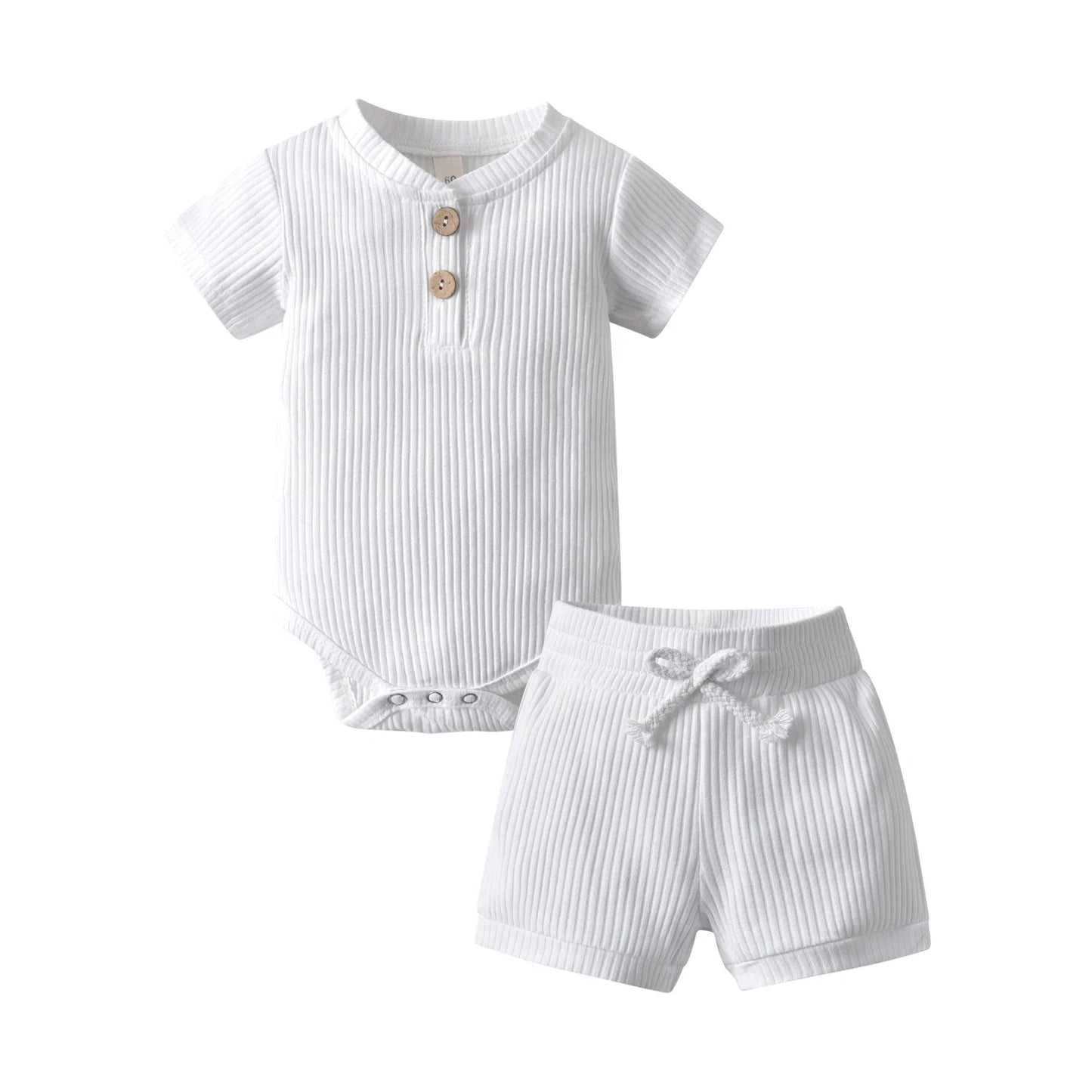 đ¶âš Ensemble Estival BĂ©bĂ© Garçon â KuKitty | Haut & Short en Coton TricotĂ© | Look Casual Chicâą