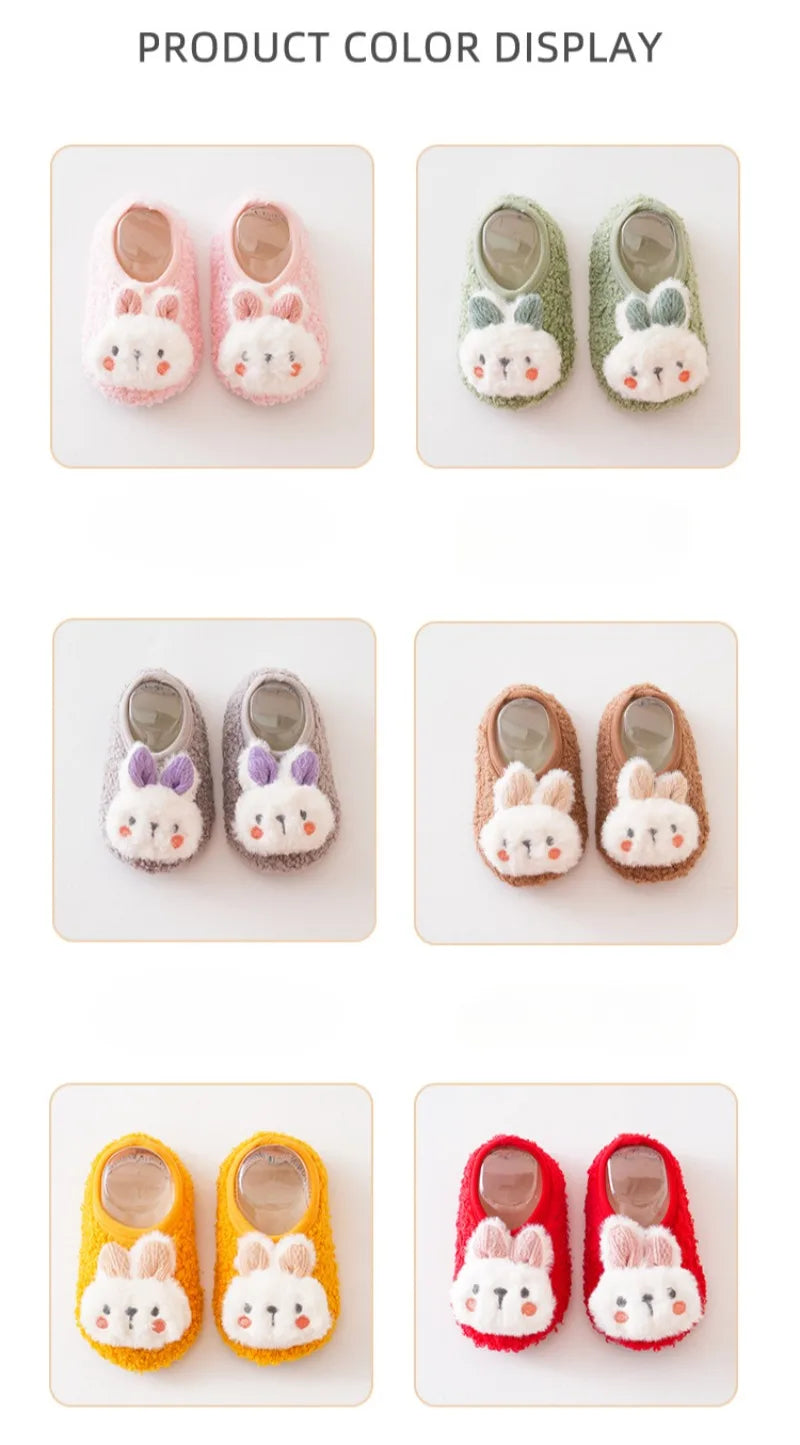 đ§žđ° Chaussons BĂ©bĂ© Hiver â Lapin Cartoon Doux & AntidĂ©rapants â 1 Ă 3 Ansâą