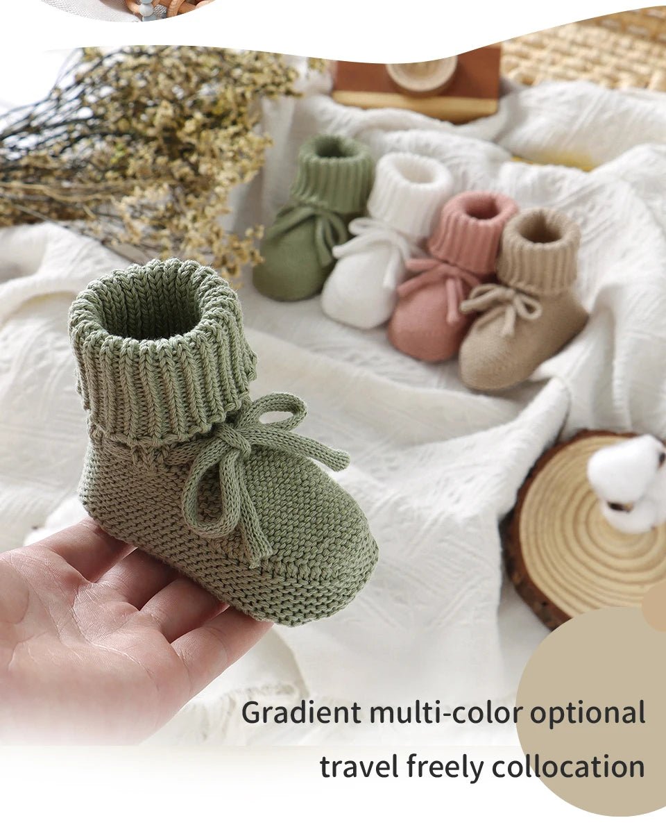 𧶠Chaussons Bébé Tricotés⹠- PlanÚte bébé