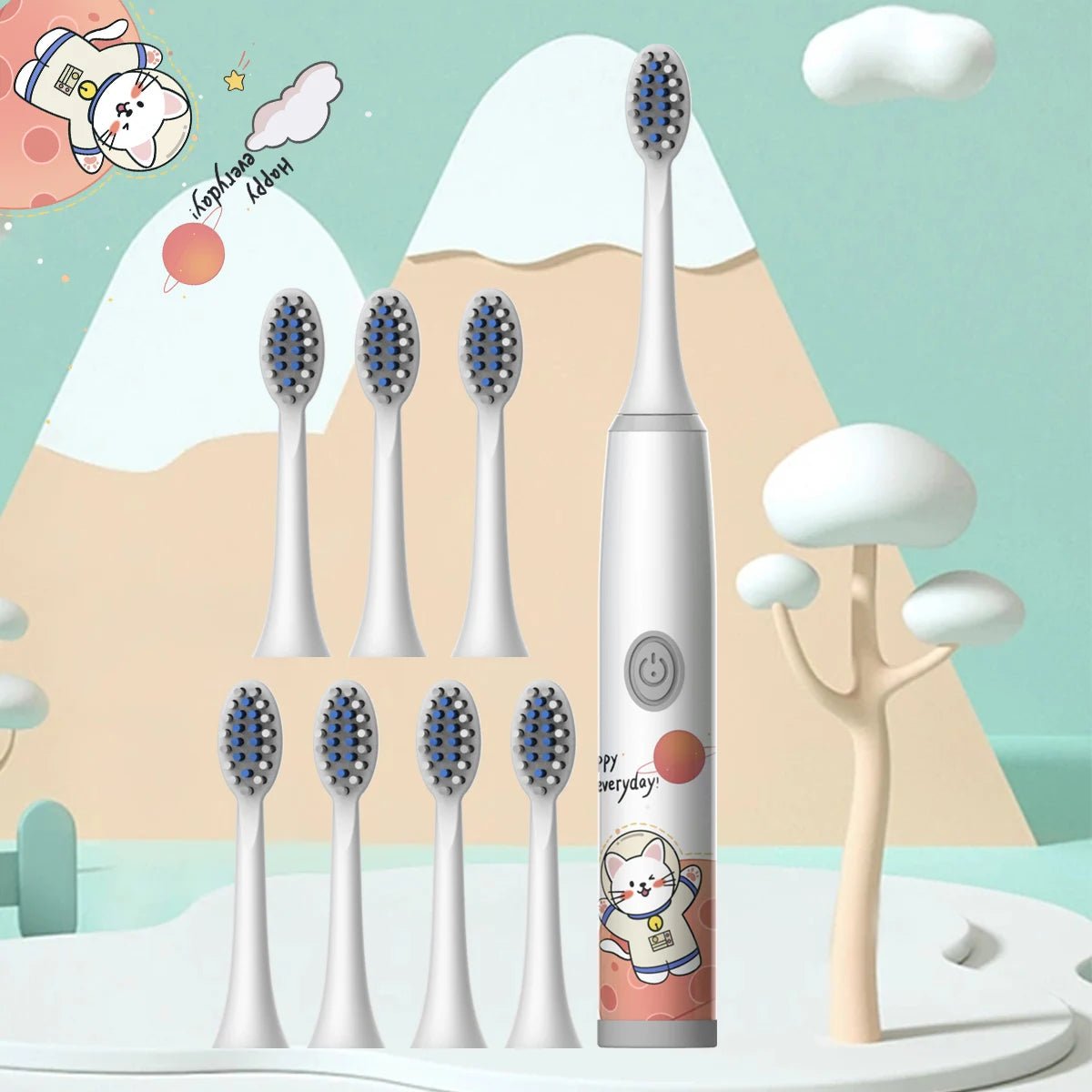 Brosse à Dents Électrique Enfant – Ultra - Doux & Nettoyage Ludique (Sans Pile)™ - Planète bébé