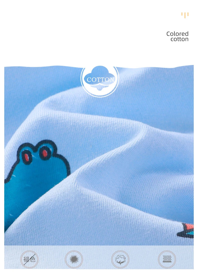 đđ Ensemble ĂtĂ© DĂ©bardeur + Short pour Enfant â Coton LĂ©ger & Motif Cartoon â Garçon & Filleâą