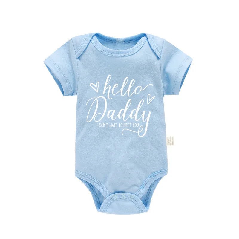 đ¶đ Body BĂ©bĂ© Annonce Grossesse â "Hello Daddy, I Can't Wait to Meet You" â 100% Coton Douxâą - PlanĂšte bĂ©bĂ©