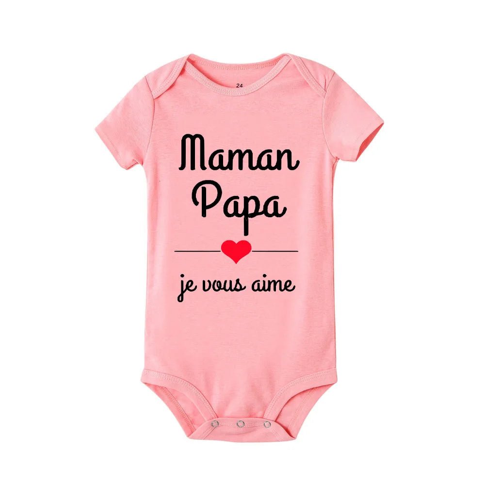 Maman Papa Je T'aime Body Bébé Fête des Mères et des Pères Nouveau-né Garçons & Filles™ - Planète bébé