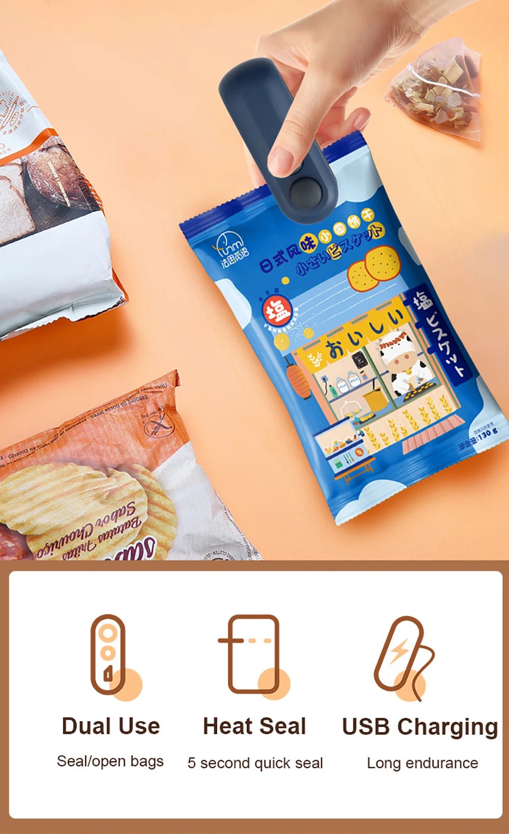 đ„ Mini Scelleuse Chauffante Ă Main â Scelleuse de Sacs en Plastique â Conservation Alimentaireâą - PlanĂšte bĂ©bĂ©