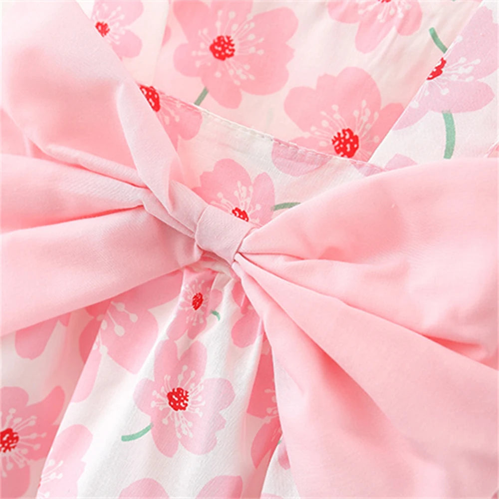 đ Robe ĂtĂ© Fille â Lot de 2 â Sans Manches avec NĆud & ImprimĂ© Fleuri â 0 Ă 3 Ansâą - PlanĂšte bĂ©bĂ©