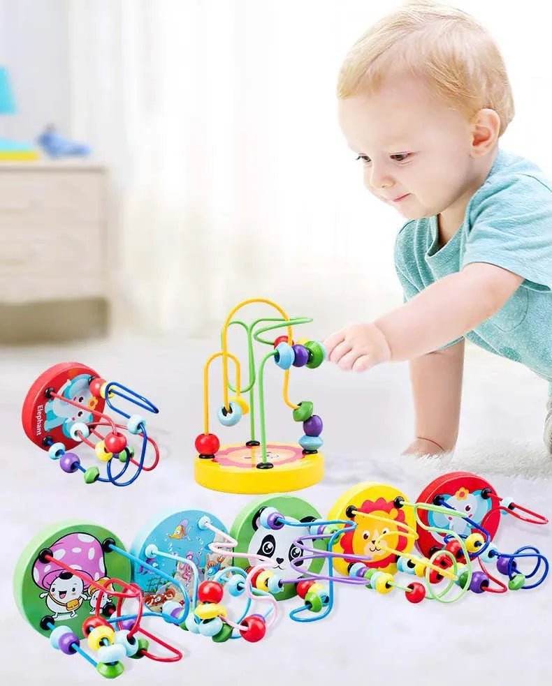 đ§ Jouet Ăducatif Montessori â Labyrinthe de Perles en Bois â Apprentissage MathĂ©matique PrĂ©coceâą - PlanĂšte bĂ©bĂ©