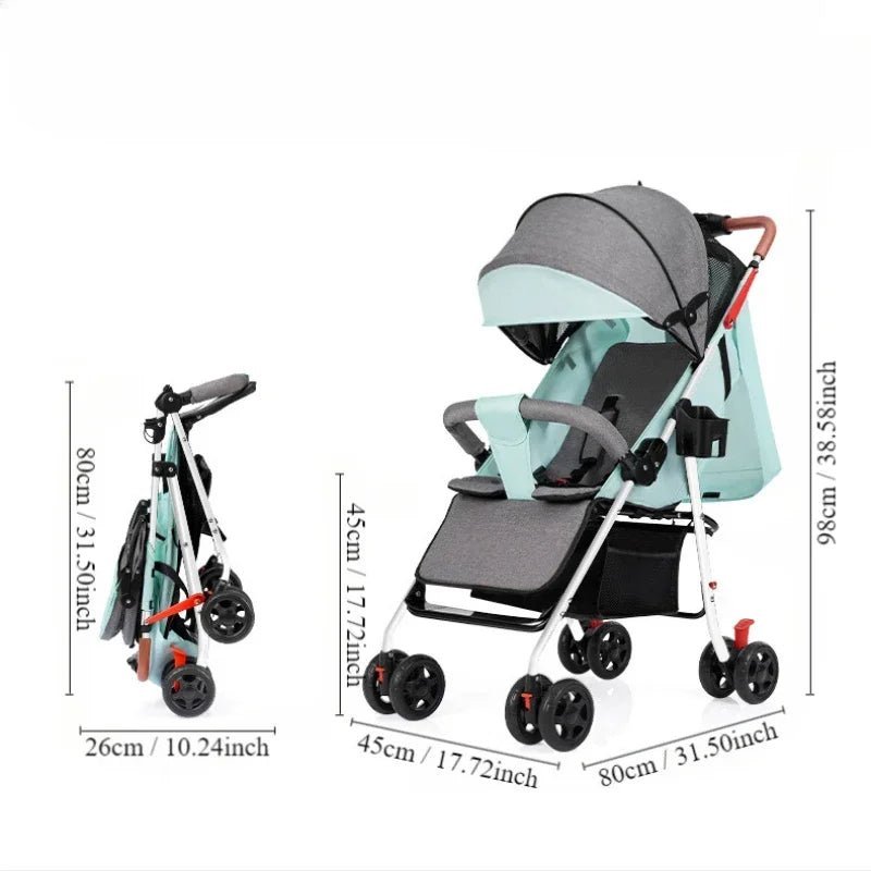 ✈️ Poussette Bébé Ultra - Légère – Compacte & Compatible Avion – Position Allongée – Pliable en Un Clic™ - Planète bébé
