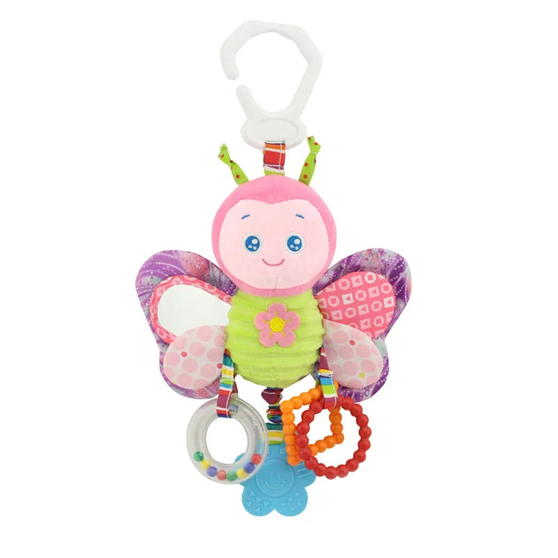 Soft Giraffe Zebra Animal Handbells Rattles Plush Infant Baby Development Handle Toys WIth Teether Baby Toy For Newborn Gifts™