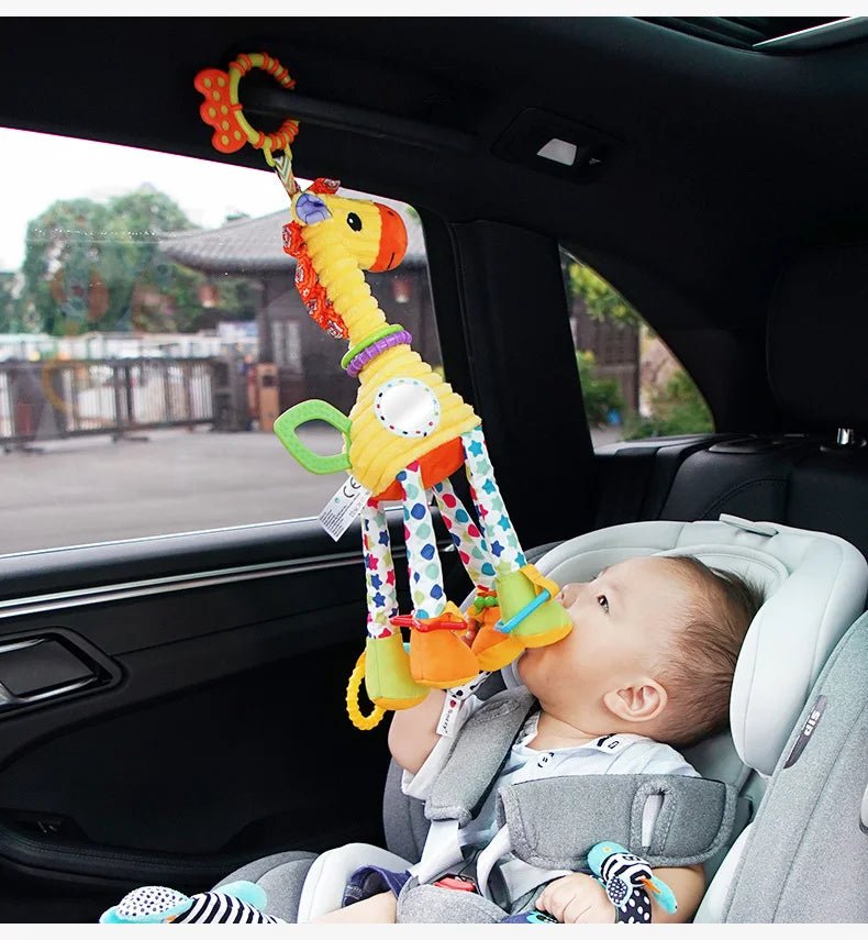 Soft Giraffe Zebra Animal Handbells Rattles Plush Infant Baby Development Handle Toys WIth Teether Baby Toy For Newborn Gifts™ - Planète bébé