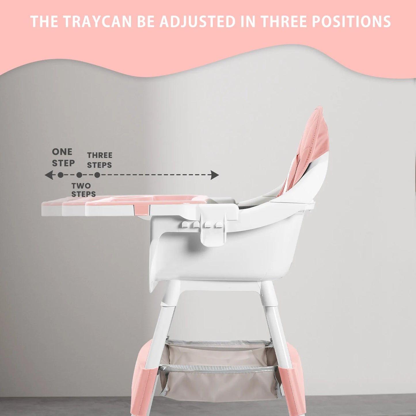 chaise haute évolutive portable double plateau support jouets - Planète bébé